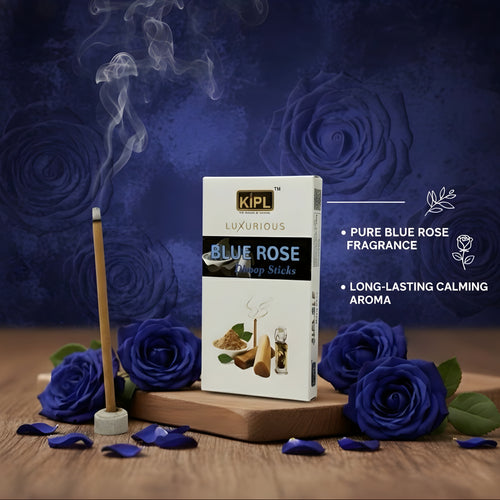 Blue Rose Dhoop Sticks - Premium Floral Incense (10 Sticks)